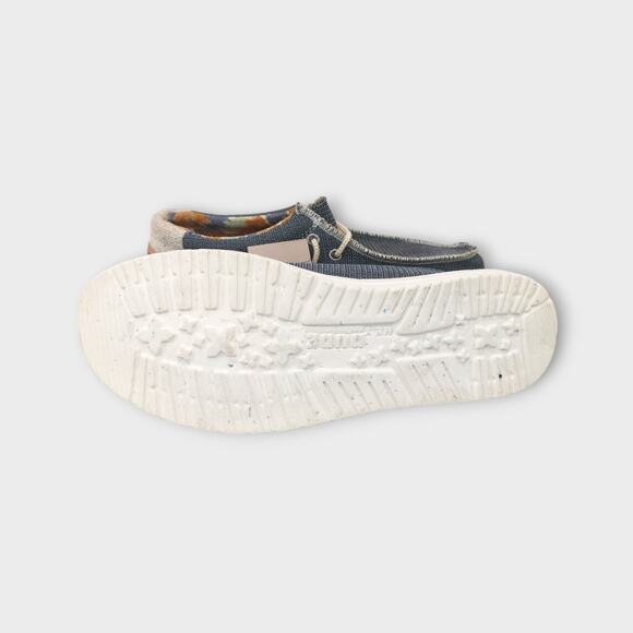 New With Tags Mens Hey Dude Wally Eco Sox Aegean Blue & Tan Size 9 - Picture 7 of 10